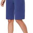 baleaf Womens 12" Long Bermuda Shorts Knee Length Cotton Athletic Shorts Sweat Casual Lounge Walking Summer 3XL