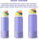 2 x Silicone Boot for Owala Water Bottle, 2PCS Anti-Slip Protective Sleeve for FreeSip/Twist/Flip Water Bottles, BPA Free, Dishwasher Safe, Bottom Bumper Cover Cup Accessories (40 Ounces, Purple)