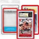 Graded Card Case for Standard CGC Slab Case | Multiple Colors | Soft Touch Matte Finish | Stackable | Made to Fit CGC | Solid TPU and PC Design. (Red)