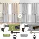 TANGWIN Bronze Farmhouse Curtain Rods for Windows:Heavy Duty Adjustable Curtain Rod for Bedroom Living Room,Boho Decorative Rustic Drapery Rods with Vintage Coastal Finial,Antique Bronze 2 Pack 18-45"