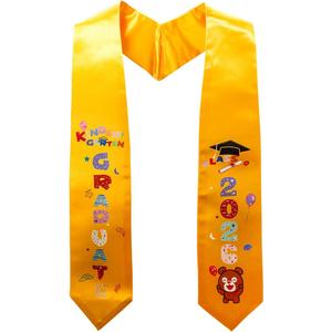 GraduationMall Preschool Graduation Stole Class of 2026 Kids Owl Printed Graduation Sash Gifts for Child 50" Long