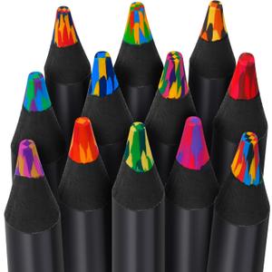 Stocking Stuffers for Kids, 12 Colors Rainbow Pencils, Valentines Day Gifts for Kids Adults, Girls Birthday Party Art Supplies, Chriatmas Gifts for Teenagers, Easter Basket Stuffers, Pre-sharpened (Multicolor)