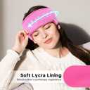 Headache Ice Pack Head Wrap for Migraines Reusable Gel Forehead Ice Pack for Injuries Cold Pack Head Ice Therapy Wrap for Headache Relief Fever Tension Sinus Pain Chemo Head Injuries Stress(Hot Pink)