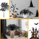 Giegxin 40" Halloween Black Flowers Branches Fake Artificial Faux Flowers Stems 4 Bundles Gothic Black Branches Curly Twig Picks for Vase Wreath DIY Bouquets Hanging Planter Home Office Centerpieces