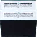 2-Layer glass jewelry box for Women,Precious item storage box,2 drawers luxury jewelry box (Crystal)