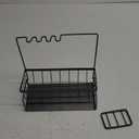 NET MEYA Sponge Holder for Kitchen Sink,Stainless Steel Sink Caddy with Dish Brush Holder,Kitchen Sink Organizer Countertop Sink Holder,Dish Soap Holder for Kitchen Sink Organizer (Gray)