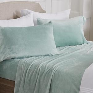 NY Loft Luxury Micro Fleece Sheet Set | Queen Size | Green | Deep Pocket