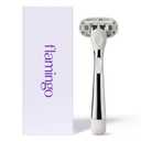 Flamingo Razors for Women, 1 Razor (Polished Chrome) Handle and 1 Razor Blade Refill