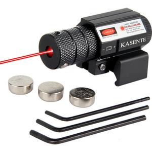 KASENTE Red Laser Beam Sight with 21mm Picatinny Weaver Rail Mount for Airsoft Gun Pistol Rifle (Black)
