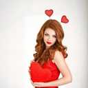 2 x CHUN-YAN Heart Headband - Glitter Valentines Headbands for Women - Valentines Day Accessories Costume Love Decorations Party Favors Outfit