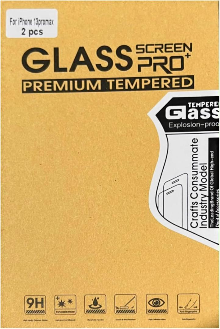 iPhone 13 Pro Max (2pcs) glass screen pro+ premium tempered