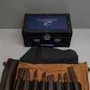 KONDITO Complete Wood Carving Kit  Premium Carving Knives Set with 7Cr17 Steel Blades, Safety Gloves, Honing Strop, Roll Bag & Gift Storage Case  Woodworking Tool Set for Adults & Beginners