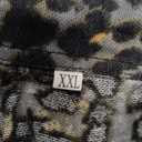 RoseSeek Men's Retro Leopard Button Down Shirts Collared Short Sleeve Summer Shirt Y2K Tops XXL