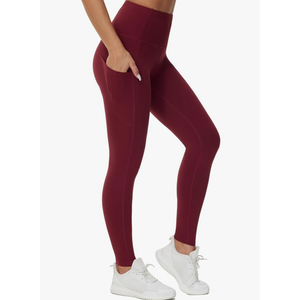 THE GYM PEOPLE Thick High Waist Yoga Pants with Pockets, Tummy Control Workout Running Yoga Leggings for Women M