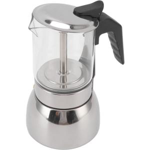 Glass Moka Pot Italian Heat Resistant Washable Healthy Coffee Pot (300ML)