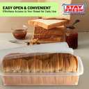 Kitchen Discovery Plastic Bread Box Container Preserve Bread Up To 5 Days and Keep Flavor and Freshness - Bread Box Plastic Storage