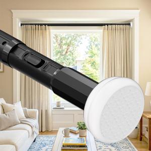 Tension Curtain Rod No Drilling 39-86", Heavy Duty Long Shower Rod Black
