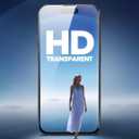 Lamicall Screen Protector for iPhone 15 Pro Max - [No White Edge] 2Pack, with Easy Mount Frame, Screen Protective Film, Anti-Fingerprint Protective Tempered Glass, Anti-Scratch, 9H