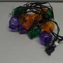 Halloween Skull String Lights, 8.5Ft Halloween Plug in String Lights Outdoor with 10 LED Orange Purple Green Ghost Light, Hanging Skeleton Lights for Indoor Party Window Patio Bedroom Holiday Decor