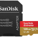 SanDisk 128GB Extreme microSDXC UHS-I Memory Card with Adapter - Up to 160MB/s, C10, U3, V30, 4K, A2, Micro SD - SDSQXA1-128G-GN6MA