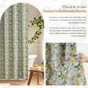 Grey Floral Bird Shower Curtain 72x72, Hummingbird and Lemon Botanical Fabric Bath Curtains, Lightweight Quick-Dry Bathroom Decor Set with Hooks