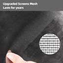 2 x Fiberglass Window Screen Mesh Kit, 48"x130" Durable Mesh Window Screen for Patio Porch Door Windows, DIY Adjustable Screen Mesh Repair Kit