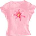 RoseSeek Girl's Floral Graphic Crop Tops Tees Short Sleeve Crewneck Cute Slim Fit T Shirt Summer Tops