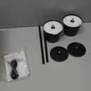 uuffoo 2 Pack Rechargeable Table Lamp Cordless Battery Operated Lamps Shower Lamp Bathroom Lamp with 3 Colors Stepless Dimming, Desk Lamp for Restaurant, Patio, Bedroom, Bar (Black)