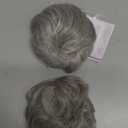 BARSDAR 2 PCS Grey Messy Bun Hair Pieces - Elastic Gray Messy Bun Scrunchies for Women - Soft Synthetic Thick Fluffy Salt and Pepper Donut Updo Light Grey Chignons Hairpieces Hair Extensions Daily