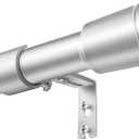 1 Diameter Silver Curtain Rods for Windows, 1 Pack 30-120 Inch Heavy Duty Window Treatment Rods, Long Adjustable Curtain Rod, Fits Most Standard Windows, Suitable for Bedroom, Living Room, Farmhouse
