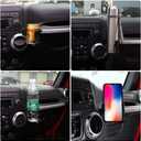 Savadicar JK Multi-Function Drink Cup Phone Holder, 2 in 1 Bolt-on Stand Bracket Organizer, Cell Phone Mount Compatible with 2011-2018 Jeep Wrangler JK JKU 2 & 4 Door, Interior Accessories, Black
