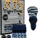 DOK TigerToes Premium Non-Slip Dog Socks for Hardwood Floors - Extra-Thick Grip That Works Even When Twisted - Prevents Licking, Slipping, and Great for Dog Paw Protection (Breezy Blue, X-Large) 3 pcs