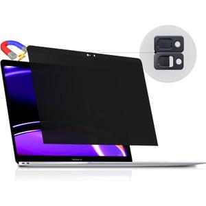 Magnetic Privacy Screen for MacBook Pro 15 Inch (2012-2015), Removable Anti Blue Light Glare Peep Filter Black Out Screen Protector for Mac 15.4 In Laptop Model (A1278 A1286 A1398)