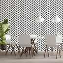 Black and White Peel and Stick Wallpaper Striped Wallpaper Herringbone Contact Paper Self Adhesive Waterproof Vinyl Roll for Bathroom Kitchen Backsplash Cabinets A Set of 17.3"x480"