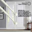 ARNORX Cafe Curtain Rods for French Door - 2 Pack, Adjustable 16-28 Inch, 3/8" Diameter, White Screw Mount Recommended for Daily-Use Doors, Adhesive for Lightweight Curtains & Low-Traffic Doors