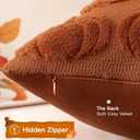 2 x Artscope Fall Pillow Covers 20 x 20 Set of 2 Decorative Autumn Harvest Holiday Pumpkin Throw Pillow Cases Soft Plush Faux Fur Couch Cushion Case for Farmhouse Halloween Sofa Bed Room Home Decor-Rust