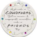 5 x Gifts for Coworkers, Friendship Gifts for Women, Work Bestie, Best Friend, Coworkers Christmas Ceramic Ornament (Coworker 3)