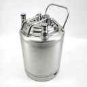 64 oz Ball Lock Mini Keg Growler 1/2 Gallon Keg Corny Keg Ball Lock Keg Soda keg 2L Small Keg Single Metal Handle 304 Stainless Steel Beer Mini Keg for Home Brew