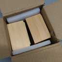 Bamboo Kitchen Drawer Organizer Boxes 9" x 3" Stackable Wood Silverware Utensil Tray for Drawers Bins, Cutlery & Flatware Storage Wooden Organizers Set of 2 for Junk Drawer, Bathroom, RV