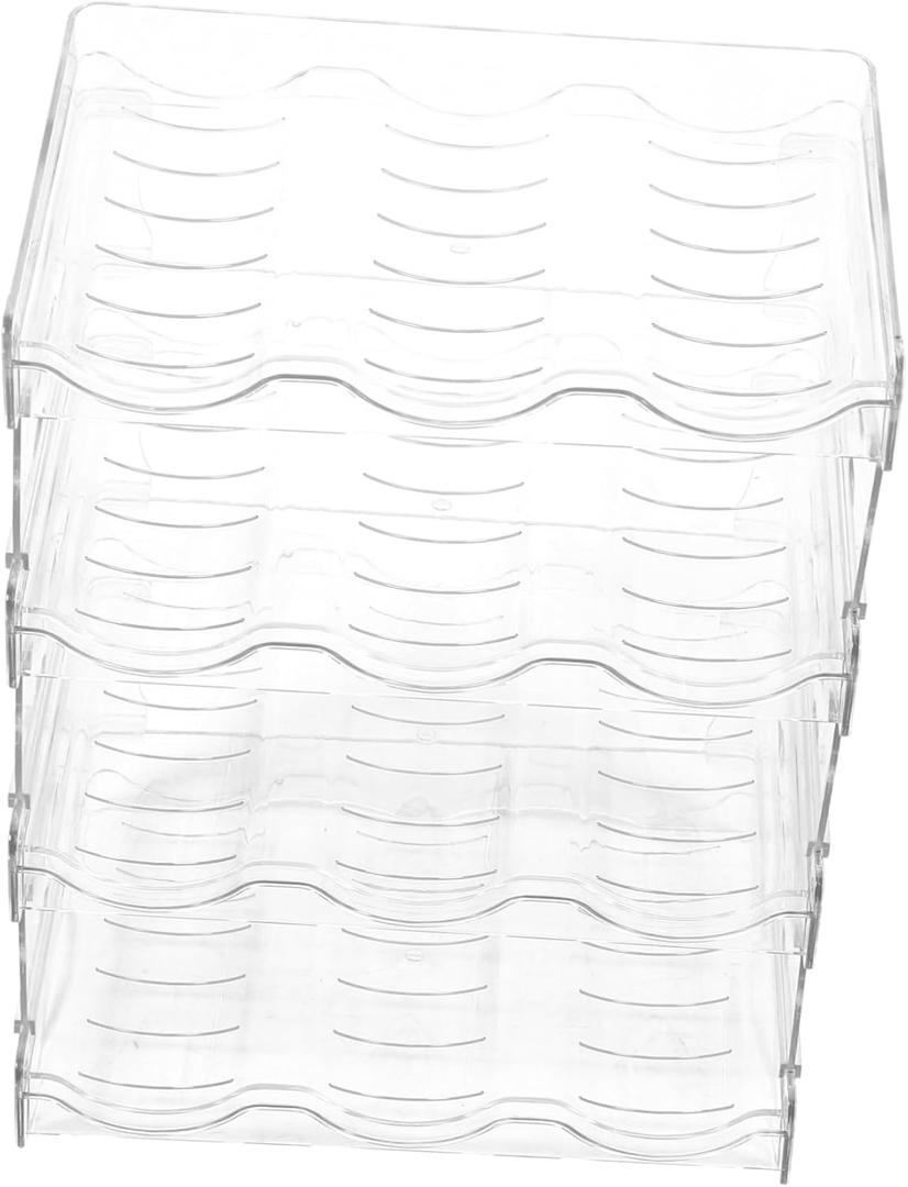 Stackable Water Bottle Holder Portable Multi-Layer Desktop Organizer Detachable Kitchen Storage Rack for Home and Travel Plastic Compact Design