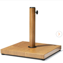 40 lbs. Concrete and Steel Patio Umbrella Base in Echo Teak