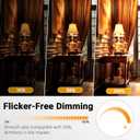 2 x Edison Light Bulbs 5.5W, 60W Equivalent Dimmable Vintage LED Light Bulbs, 500LM E26 Medium Base Soft White 2700K LED Bulb,ST19 90+ CRI Decorative Filament LED Bulb,Clear Glass, 4 Pack