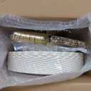 YOUBET 125PCS Scalloped Plastic Plates - Ivory Scalloped Disposable Plates - Gold Plastic Dinnerware Set Include 50 Plates, 75 Gold Silverware for Party & Wedding & Christmas