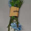 Floroom Artificial Greenery Stems Box Set, 59pcs with 7 Kinds of Faux Greenery Flowers Picks for DIY Bridal Bouquets Wedding Floral Arrangement Table Centerpieces, Blue & White