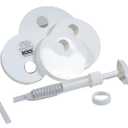 Carlisle FoodService Products Universal Condiment Pump/Dispenser Kit with 5 Lids, White