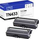 Compatible Toner Cartridge Replacement for Brother TN433BK TN433 TN431BK TN-433 TN436BK for HL-L8260CDW HL-L8360CDW MFC-L8900CDW MFC-L8610CDW MFC-L8690CDW Printer (Black, 2Pack)