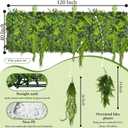 ODTORY Artificial 3D Fake Plant Roll: 40"x120" (33.5 sqft) Grass Wall