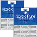 Nordic Pure 20x25x5 1/4 (Actual Size: 20 1/4 x 25 3/8 x 5 1/4) Goodman/Carrier/Amana Replacement MERV 12 Air Filters 2 Pack