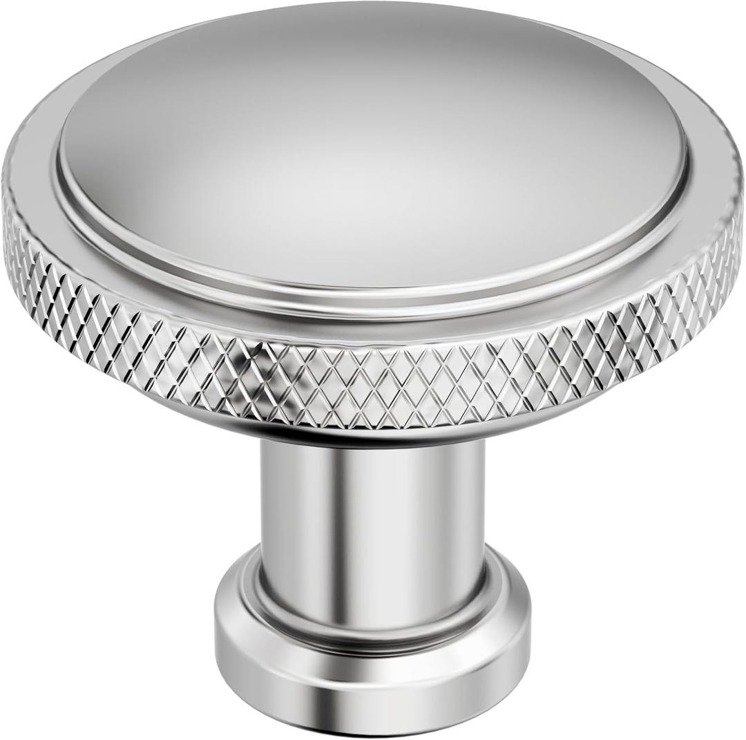 Amerock Faraday 1-1/4 inch (32mm) Diameter Polished Chrome Cabinet Knob, BP3774026