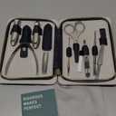 MR.GREEN Innate Luxury Manicure Set Surgical Grade Scissors Stainless nail clipper Kit full grain cow leather package Pedicure (9 in 1 Manicure Set)